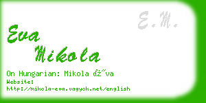 eva mikola business card